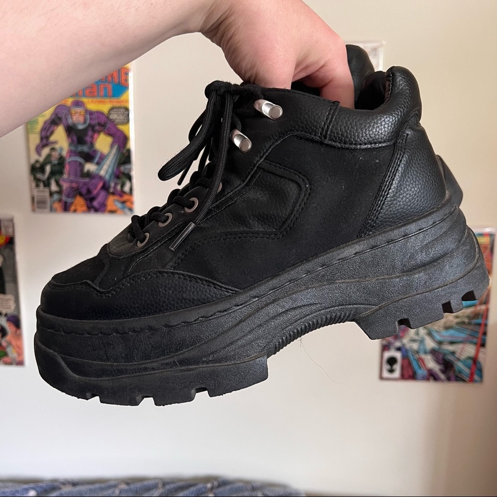 chunky platform ankle boots